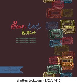 Ethnic abstract background. All objects are located on separate layers