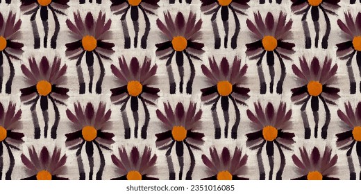 Ethnic abstract background art.Ikat tribal, boho tie die colors  seamless wallpaper. Motif ethnic handmade beautiful Ikat art. Ethnic abstract floral pink background art. 