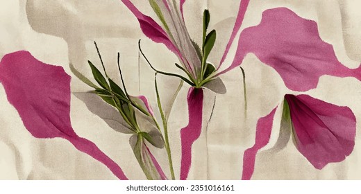 Ethnic abstract background art.Ikat tribal, boho tie die colors  seamless wallpaper. Motif ethnic handmade beautiful Ikat art. Ethnic abstract floral pink background art. 