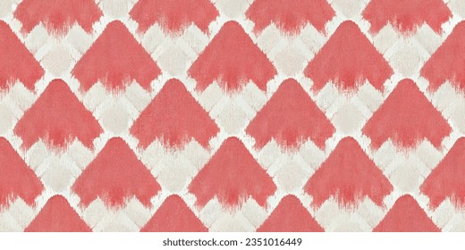 Ethnic abstract background art.Ikat tribal, boho tie die colors  seamless wallpaper. Motif ethnic handmade beautiful Ikat art. Ethnic abstract floral pink background art. 