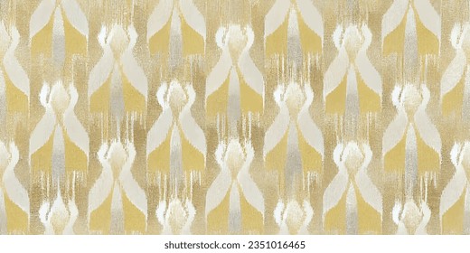 Ethnic abstract background art.Ikat tribal, boho tie die colors  seamless wallpaper. Motif ethnic handmade beautiful Ikat art. Ethnic abstract floral pink background art. 