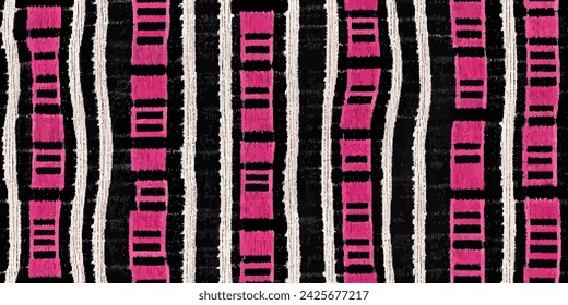 Ethnic abstract background art.Ikat tribal, boho tie die colors seamless wallpaper. Motif ethnic handmade beautiful Ikat art. Ethnic abstract floral pink background art.