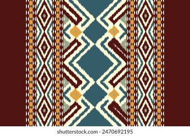 Ethnic abstract background art.Ikat tribal, boho tie die colors seamless wallpaper. Motif ethnic handmade beautiful Ikat art. Ethnic abstract floral saree background art.