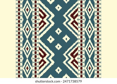 Ethnic abstract background art.Ikat tribal, boho tie die colors seamless wallpaper. Motif ethnic handmade beautiful Ikat art. Ethnic abstract floral saree background art.