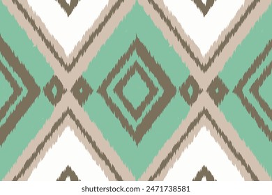 Ethnic abstract background art.Ikat tribal, boho tie die colors seamless wallpaper. Motif ethnic handmade beautiful Ikat art. Ethnic abstract floral saree background art.