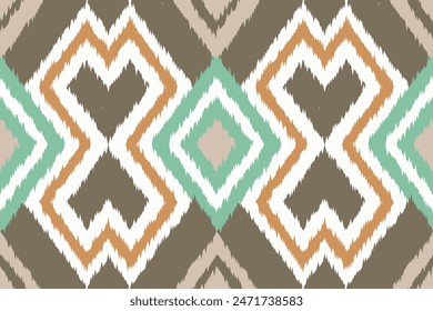 Ethnic abstract background art.Ikat tribal, boho tie die colors seamless wallpaper. Motif ethnic handmade beautiful Ikat art. Ethnic abstract floral saree background art.