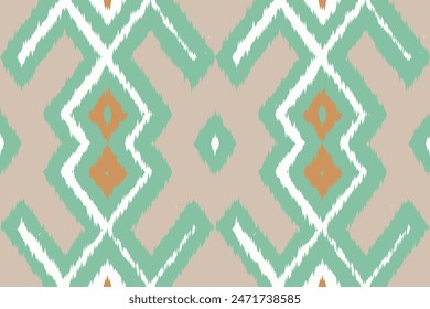 Ethnic abstract background art.Ikat tribal, boho tie die colors seamless wallpaper. Motif ethnic handmade beautiful Ikat art. Ethnic abstract floral saree background art.