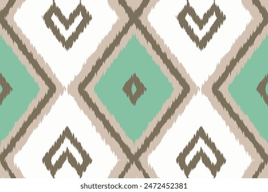 Ethnic abstract background art.Ikat tribal, boho tie die colors seamless wallpaper. Motif ethnic handmade beautiful Ikat art. Ethnic abstract floral saree background art.