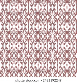 Ethnic abstract background art.Ikat tribal, boho tie die colors seamless wallpaper. Motif ethnic handmade beautiful Ikat art. Ethnic abstract floral red