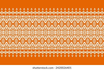 Ethnic abstract background, ikat art. Seamless pattern in tribal, folk embroidery, oriental style. Aztec geometric art ornament print. Design for carpet, wallpaper, textile. vector illustration.