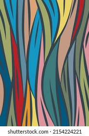 ethnic abstract background in pastel colors with swirling and curved brush stroke pattern