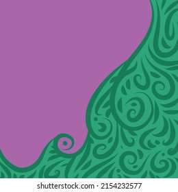 Ethnic abstract background in pastel colors with swirling and curved brush stroke pattern