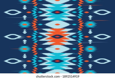 Ethnic abstract background. Seamless pattern in tribal, folk embroidery, and Mexican style. Aztec geometric art ornament print.Design for carpet, wallpaper, clothing, wrapping, fabric, cover, textile