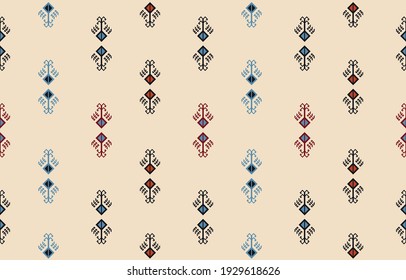 Ethnic abstract background. Seamless pattern in tribal, folk embroidery, and Mexican style. Aztec geometric art ornament print.Design for carpet, wallpaper, clothing, wrapping, fabric, cover, textile