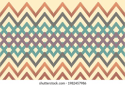 Ethnic abstract background. Seamless pattern in tribal, folk embroidery, Art Mexican style. Aztec geometric art ornament print.Design for carpet, wallpaper, clothing, wrapping, fabric, cover, fashion