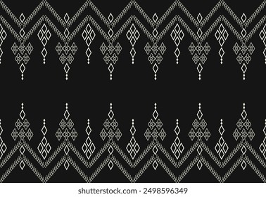 ethnic Abstract Background. Seamless Pattern in tribal, folk embroidery and Mexican Style. Aztec geomatric Art Ornament Print. Design for carpet, Wallpaper, Clothing, Wrapping, Fabric, Cover, Textile.