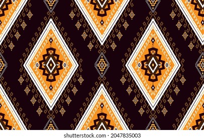 Ethnic abstract background. Seamless in tribal, folk embroidery, 
native ikat fabric. Aztec geometric art ornament print. 
Design for carpet, wallpaper, clothing, wrapping, textile, tissue, decorative