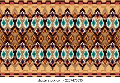 Ethnic abstract background. Seamless in tribal, folk embroidery, 
native ikat fabric. Aztec geometric art ornament print. 
Design for carpet, wallpaper, clothing, wrapping, textile, tissue, decorative