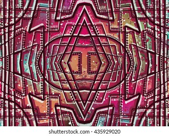 Ethnic abstract background. Tribal aztec style ornament. Vector trendy boho texture.