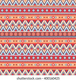 Ethnic abstract background. Tribal seamless vector pattern. Boho fashion style. Decorative design for fabric, greeting cards, holiday package and wrapping. 