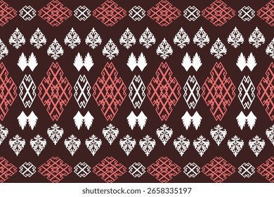 fondo abstracto étnico. Patrón de punto sin costuras en estilo tribal, bordado popular y maxicano. Impresión de adornos de arte geométrico azteca. Diseño para alfombra, Fondo de pantalla, ropa, envoltura,
