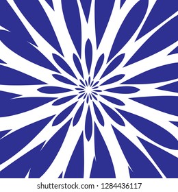 ethnic abstract blue Snowflakes vector illustration  on white background. design flower abstract for background , wallpaper, fabric, tile, floor.