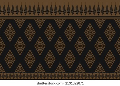 Ethnic abstract Brown pattern art. Seamless pattern in tribal, folk embroidery, and Mexican style. Geometric striped. Design for background, wallpaper, vector illustration, fabric, clothing, carpet