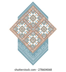 Ethnic Abstract Decorative Print Template. Tribal Vector Motive.