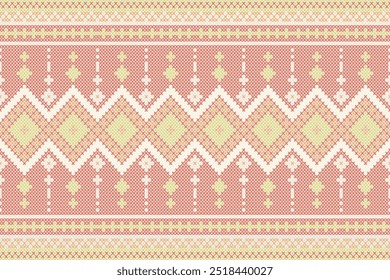 Ethnic Abstract, Design Vintage Knitted Pattern. Seamless Background