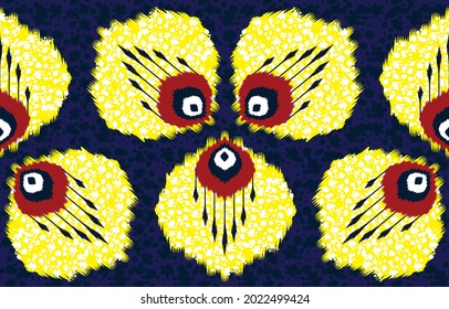 Ethnic abstract fabric. Seamless pattern in tribal, African wax print kitenge floral motifs vector. Aztec geometric art ornament.Design for carpet, wallpaper, clothing, wrapping, fabric, cover, dress