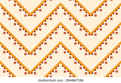 Ethnic abstract geometric art. Seamless pattern in tribal, folk embroidery, and Mexican style. Aztec chevron art ornament print.Design for carpet, wallpaper, clothing, wrapping, fabric, cover, textile