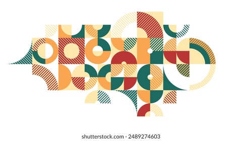 Ethnic abstract geometric background, ceramic look like colors traditional tribal motif, modular mosaic tiles pattern.