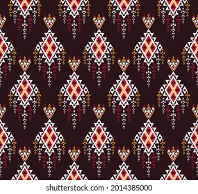 Ethnic Abstract Geometric fabric texture pattern Vector oriental illustration retro embroidery repeating 