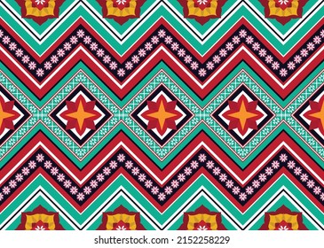 Ethnische abstrakte geometrische Blumenmuster Design für Hintergrund, Teppich, Kleidung, Umhüllung, Stoff, Deckung, Textil