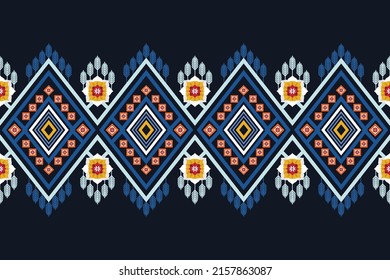 Ethnic abstract geometric flower pattern Design for background, carpet, clothing, wrapping, fabric, cover, textile