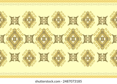 Ethnic abstract geometric oriental traditional seamless pattern. Native decorative texture design Aztec, Boho, tribal style for fabric, clothing, background, wallpaper, embroidery, ornament, textile