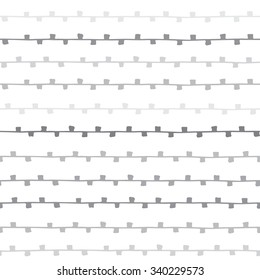 Ethnic abstract geometric pattern in black and white, vector