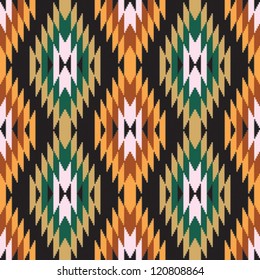 Ethnic abstract geometric pattern ikat ornament