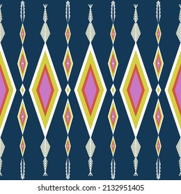 Ethnic abstract geometric pattern,print,border,tradition,ethnic oriental blue seamless pattern,illustration,Gemetric ethnic oriental ikat pattern traditional