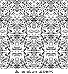 ethnic abstract hand-drawn seamless pattern