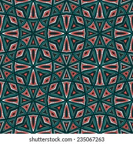 ethnic abstract hand-drawn seamless pattern