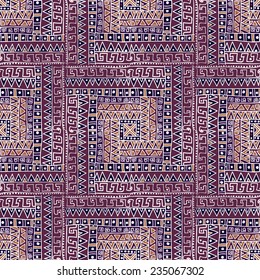 ethnic abstract hand-drawn seamless pattern