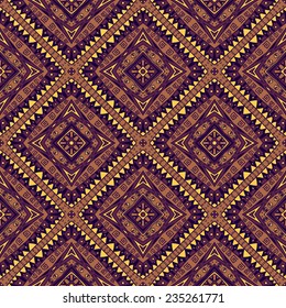 ethnic abstract hand-drawn seamless pattern