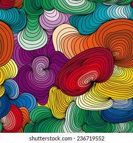 ethnic abstract hand-drawn seamless pattern