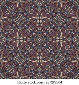 ethnic abstract hand-drawn seamless pattern