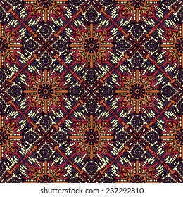 ethnic abstract hand-drawn seamless pattern