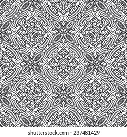 ethnic abstract hand-drawn seamless pattern