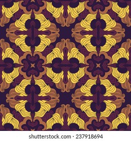 ethnic abstract hand-drawn seamless pattern