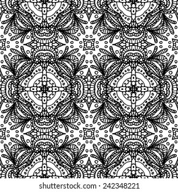 ethnic abstract hand-drawn seamless pattern