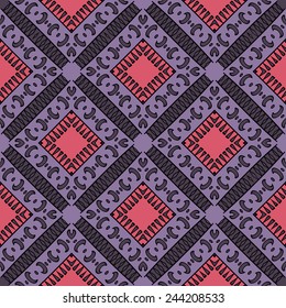 ethnic abstract hand-drawn seamless pattern